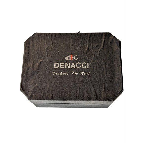 Denacci Watch Men Women Silver Tone Faceted Blue Crystal Dial Set - Picture 3 of 6